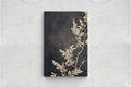 Botanical Print, Black and White, Minimalist Painting, Farmhouse Decor, Floral Wall Art, Framed Canvas, Wildflower Art